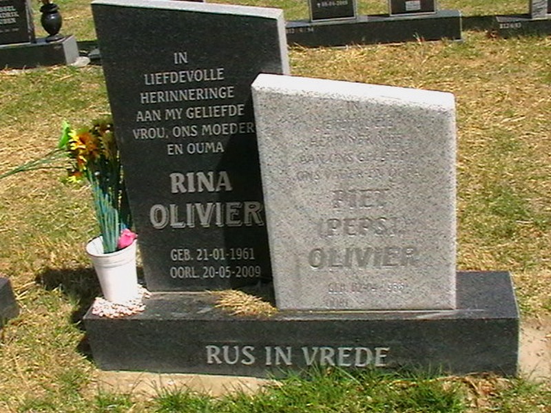 OLIVIER Piet 1956- &amp; Rina 1961-2009