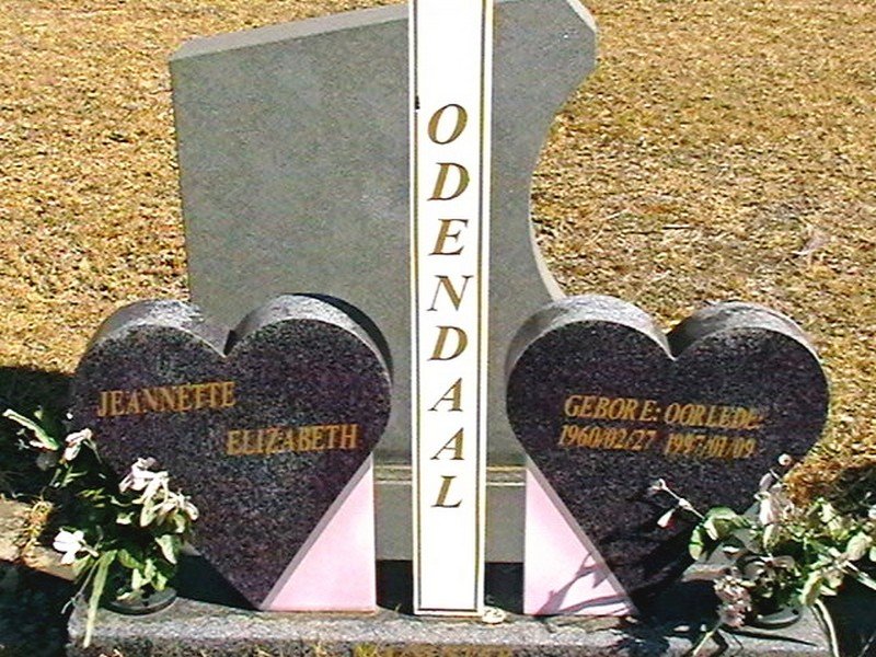 ODENDAAL Jeannette Elizabeth 1960-1997