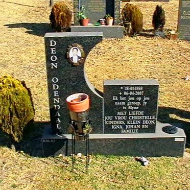 ODENDAAL Deon 1958-2007