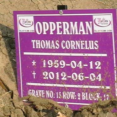 OPPERMAN Thomas Cornelus 1959-2012