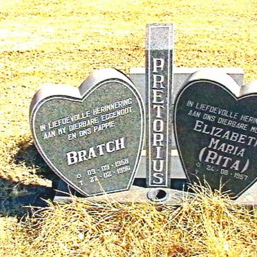 PRETORIUS Bratch 1958-1996 &amp; Elizabeth Maria 1957-