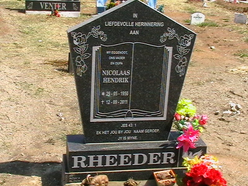 RHEEDER Nicolaas Hendrik 1950-2011
