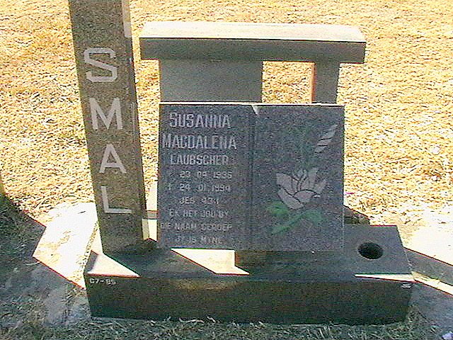SMAL Susanna Magdalena nee LAUBSCHER 1935-1994