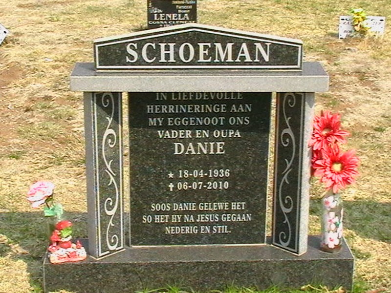SCHOEMAN Danie 1936-2010