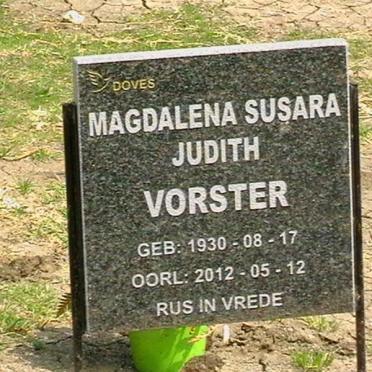 VORSTER Magdalena Susara Judith 1930-2012
