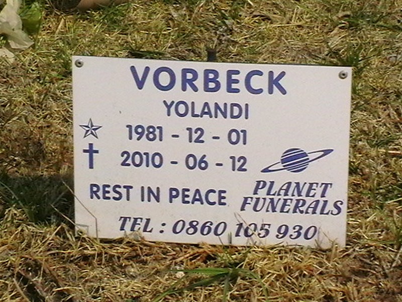 VORBECK Yolandi 1981-2010