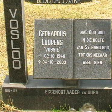 VOSLOO Gerhardus Lourens 1940-2003