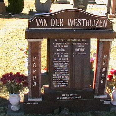 WESTHUIZEN Chris, van der 1949-2001 &amp; Miemie 1955-