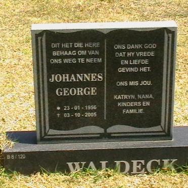 WALDECK Johannes George 1956-2005
