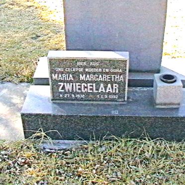 ZWIEGELAAR Maria Margaretha 1932-1992