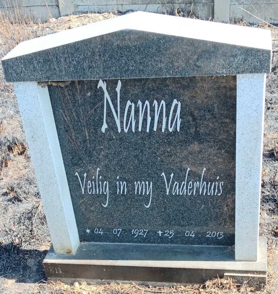 ? Nanna 1927-2013