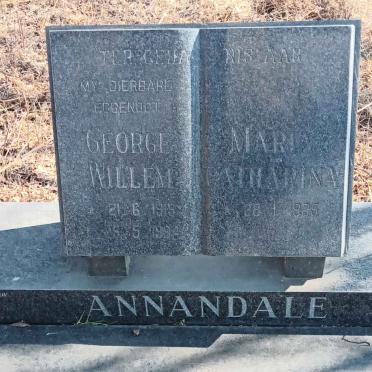 ANNANDALE George Willem 1919-199? & Maria Catharina 1925-