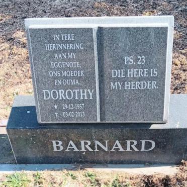 BARNARD Dorothy 1957-2013
