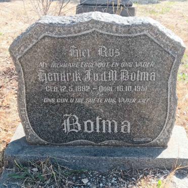 BOTMA Hendrik J. v.d. M. 1892-1951