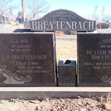 BREYTENBACH J.H. 1890-1964 & Hester Magrietha J. VAN VUUREN 1901-1987