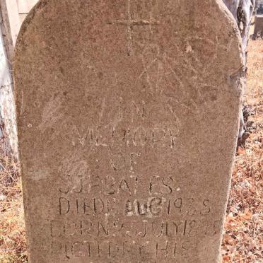 BATES J.J. 1895-1935