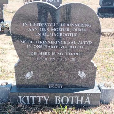 BOTHA Kitty 1929-2016