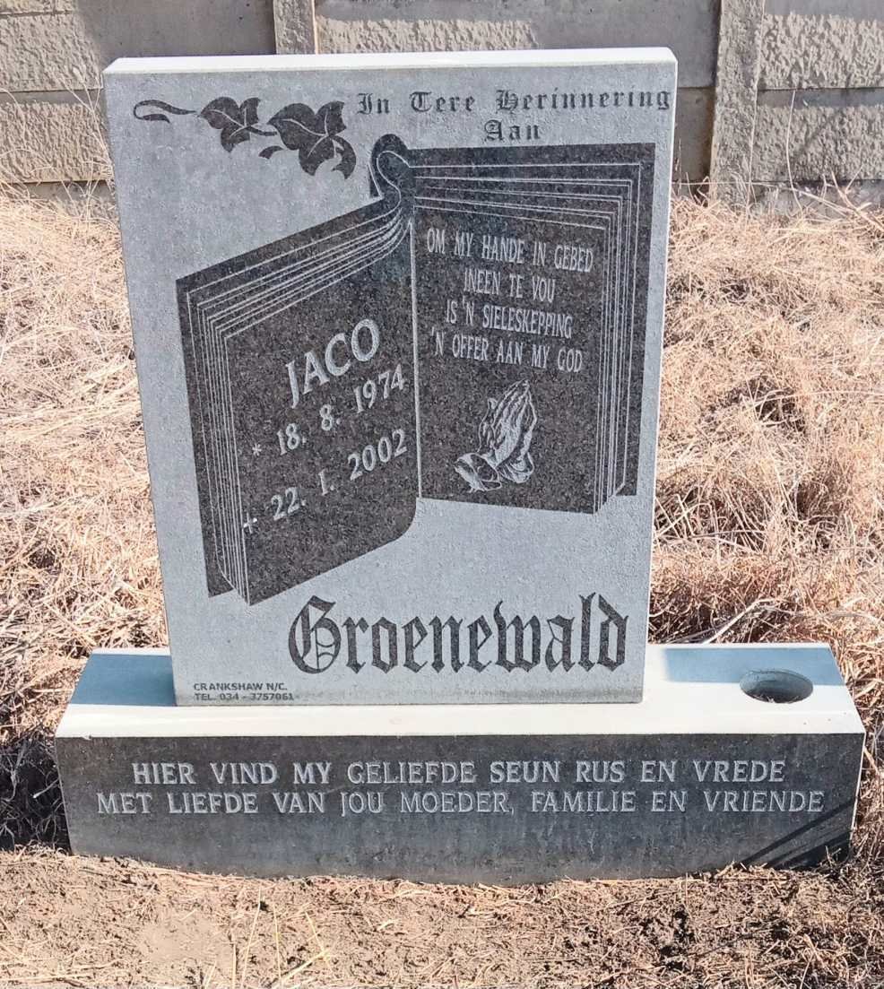 GROENEWALD Jaco 1974-2002
