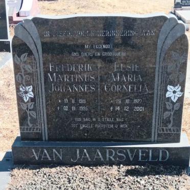 JAARSVELD Frederik Martinus Johannes, van 1919-1995 & Elsie Maria Cornelia 1927-2001