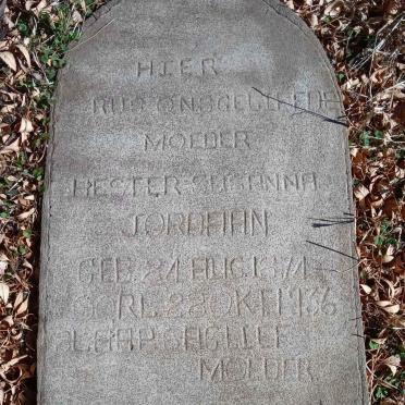 JORDAAN Hester Susanna 1874-1936