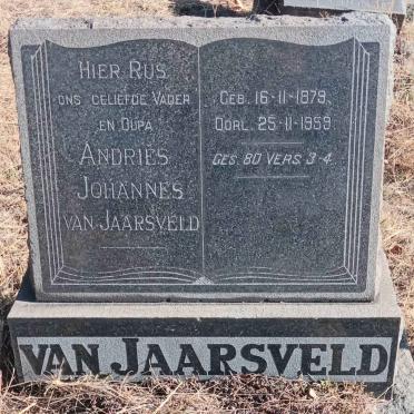 JAARSVELD Andries Johannes, van 1879-1959