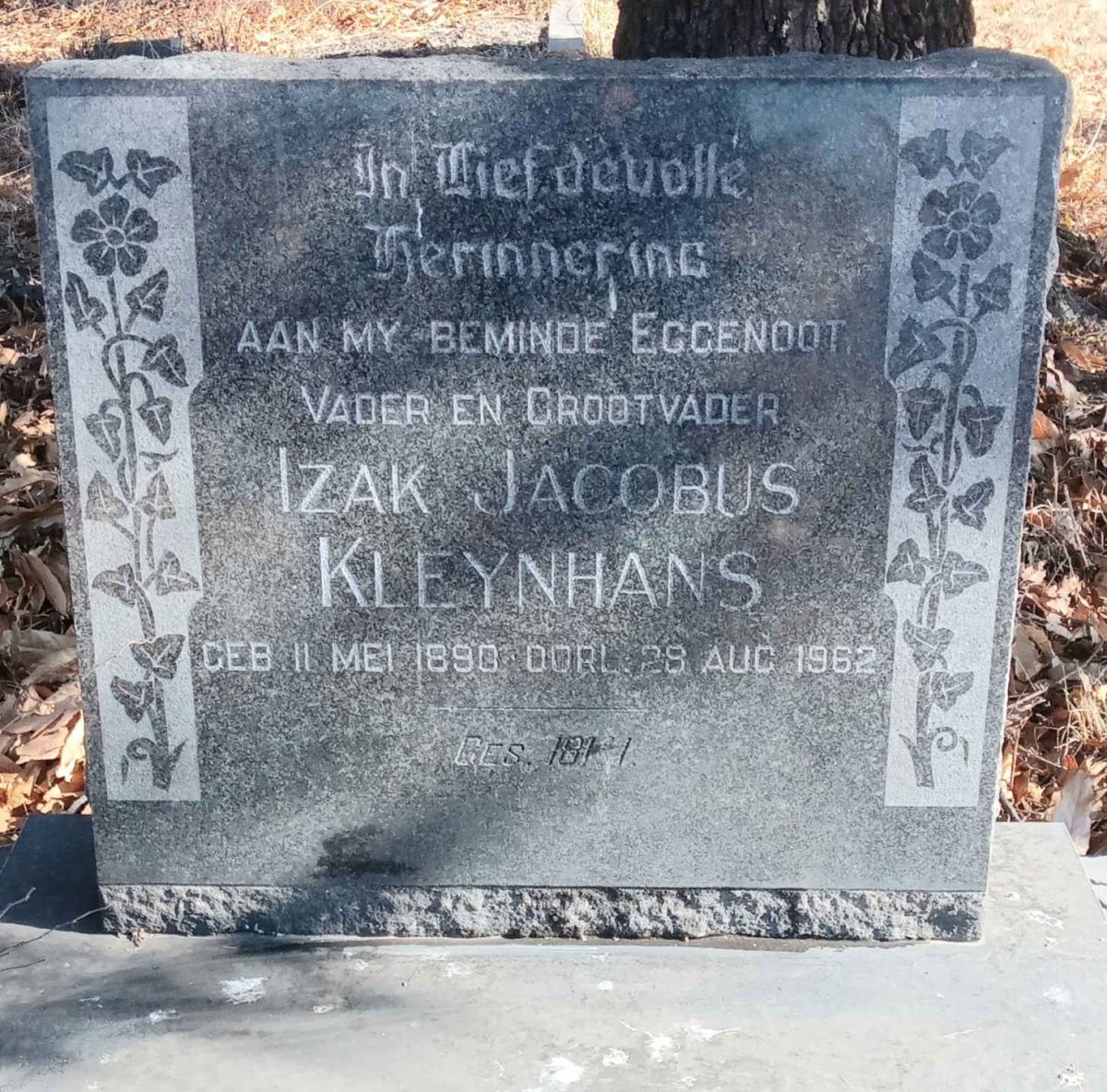 KLEYNHANS Izak Jacobus 1890-1962