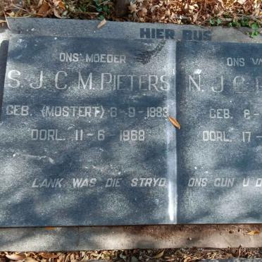 PIETERS N.J.C 1853-1935 & S.J.M. MOSTERT 1883-1968