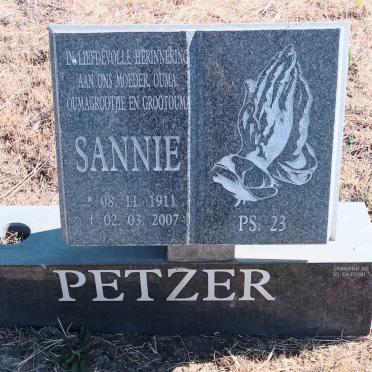 PETZER Sannie 1911-2007