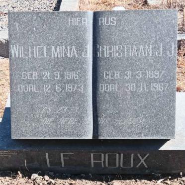 ROUX Christiaan J.J., le 1897-1967 & Wilhelmina J. 1916-1973