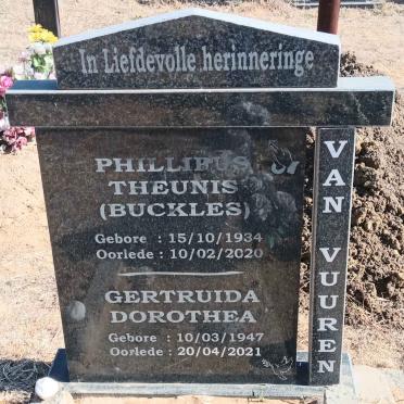 VUUREN Phillipus Theunis, van 1934-2020 & Gertruida Dorothea 1947-2021