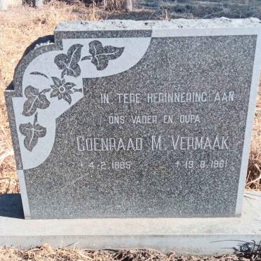 VERMAAK Coenraad M. 1885-1961 