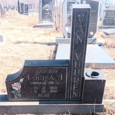 VUUREN Louisa J., van nee BRITS 1908-1988
