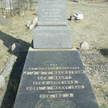 BACKSTROM J.G.F., von 1842-1894 &amp; J.J.D. HAUPT 1848-1930