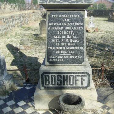 BOSHOFF Abraham Johannes 1845-1925