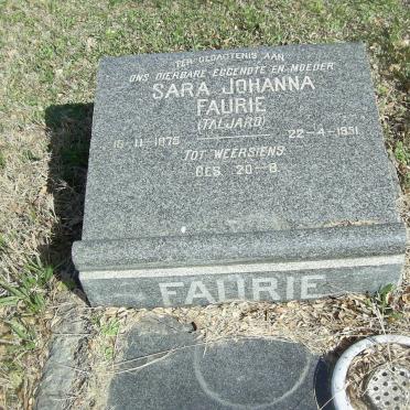 FAURIE Sara Johanna nee TALJARD 1875-1951