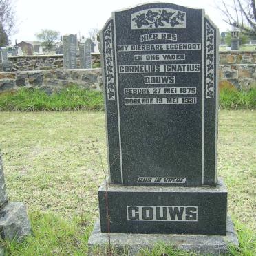 GOUWS Cornelius Ignatius 1875-1931