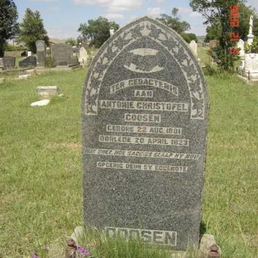 GOOSEN Antonie Christoffel 1881-1923