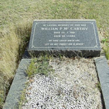 McCARTHY William P. -1961