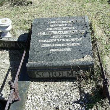 SCHOEMAN Gertruida Anna Catharina nee SCHOEMAN 1878-1958