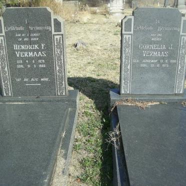 VERMAAS Hendrik F. 1879-1960 &amp; Cornelia J. SCHOEMAN 1888-1973