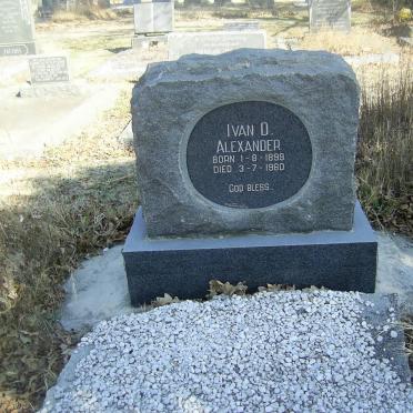 ALEXANDER Ivan D. 1899-1960
