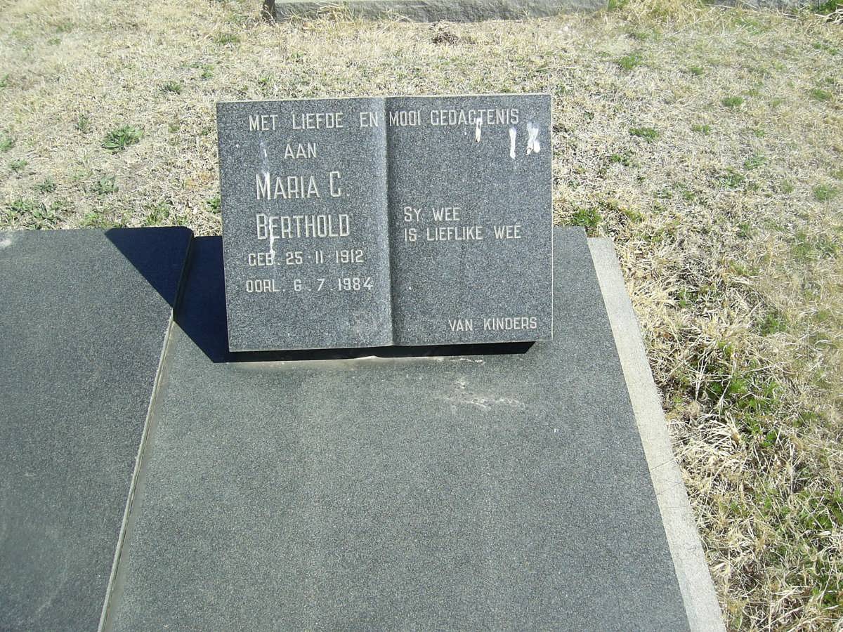 BERTHOLD Maria C. 1912-1984