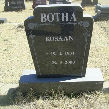 BOTHA Kosaan 1934-2000