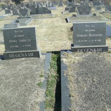 DEGENAAR Daniel Cornelis1909-1979 &amp; Barbara Magdalena 1917-1996