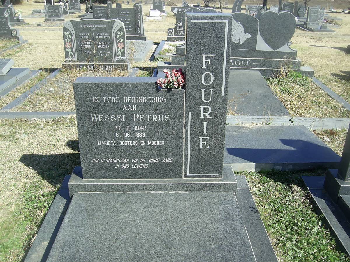 FOURIE Wessel Petrus 1942-1989