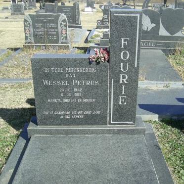 FOURIE Wessel Petrus 1942-1989