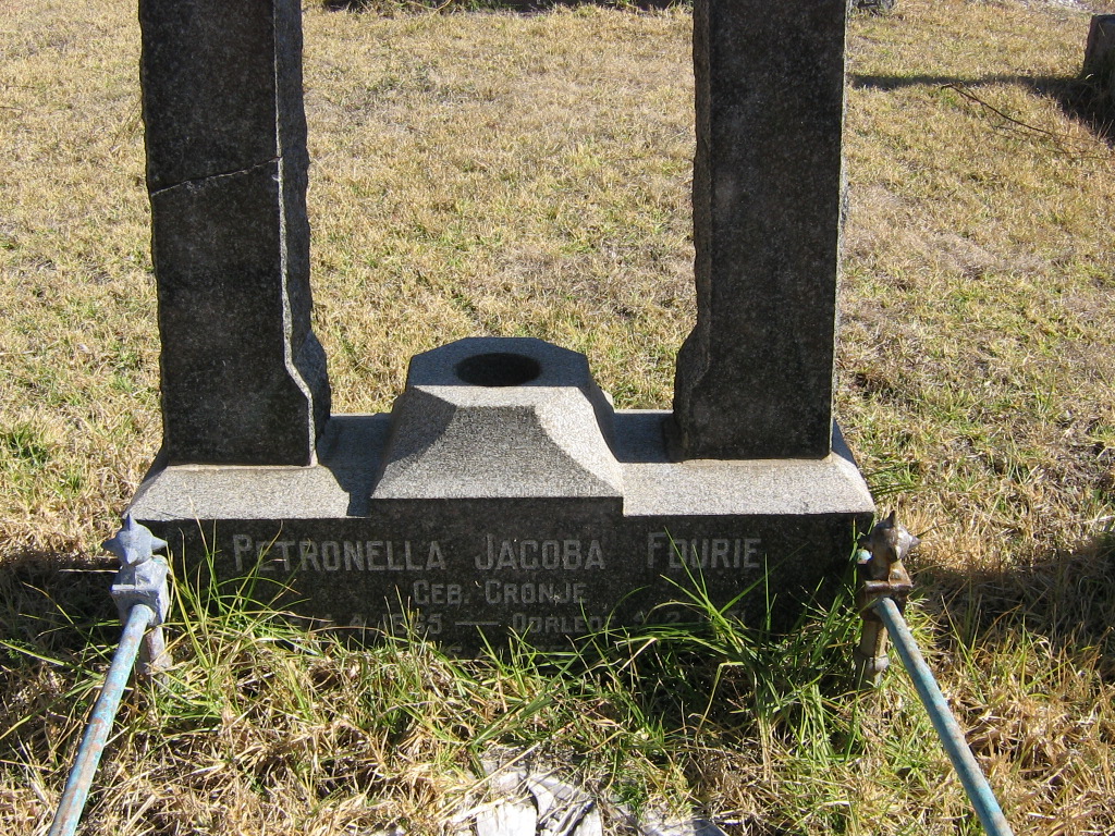 FOURIE Petronella Jacoba nee CRONJE 1865-1951