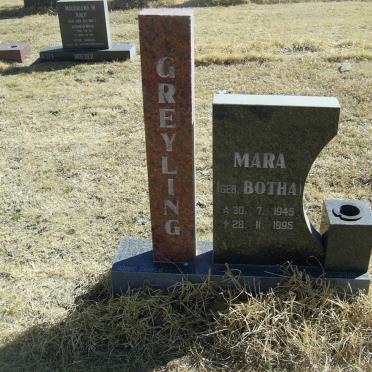 GREYLING Mara nee BOTHA 1945-1995
