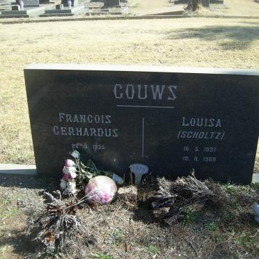 GOUWS Francois Gerhardus 1935- &amp; Louisa SCHOLTZ 1937-1969