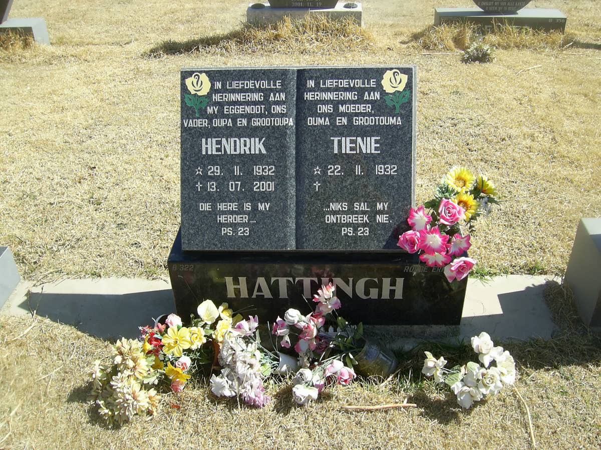 HATTINGH Hendrik 1932-2001 &amp; Tienie 1932-